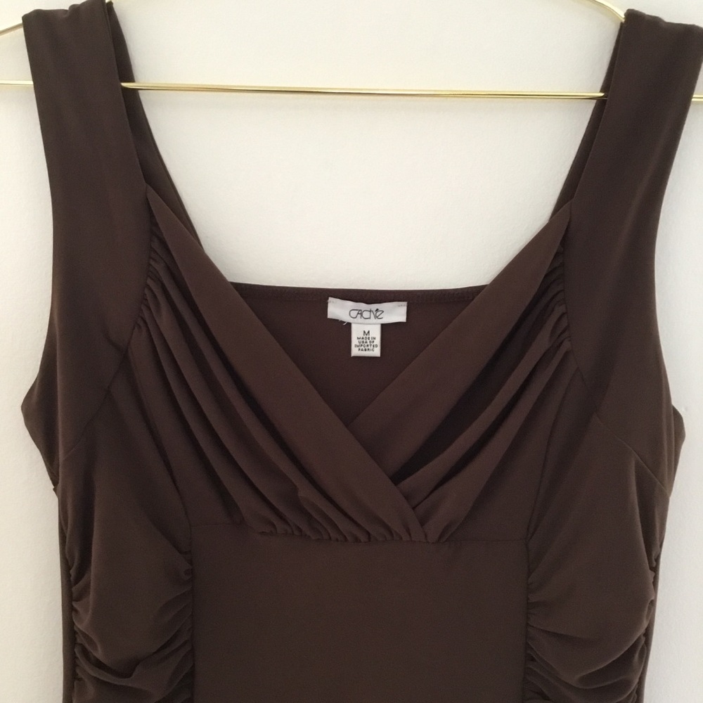 ✨Cache Sleeveless Brown Top✨ - Picture 6 of 9
